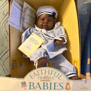 FAITHFUL FRIENDS BABIES African American Doll Soft Body 1998 13” Original Box